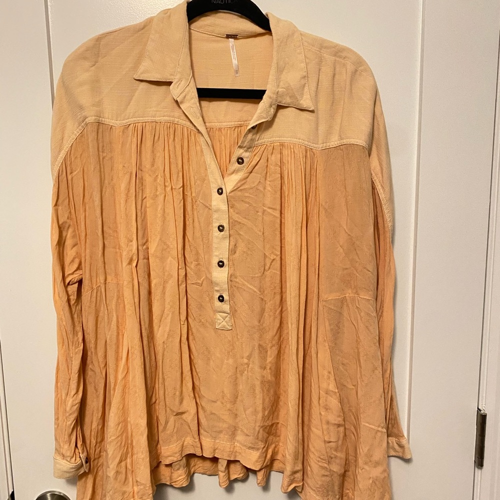 Free People Peach Long Sleeve